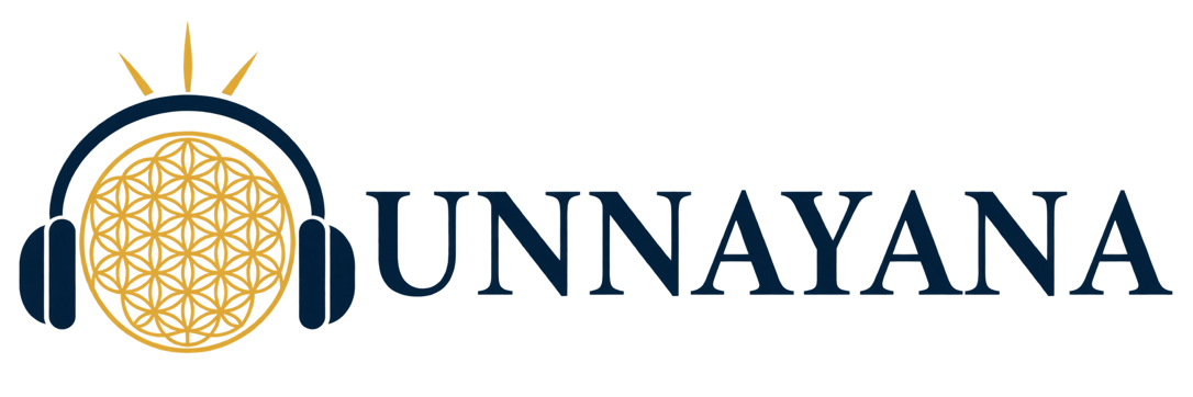 UNNAYANA — headphones, flower of life, and sun rays